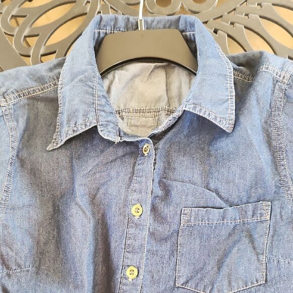 Apt. 9 Denim Tunic Shirt Womens Large - Picture 7 of 8
